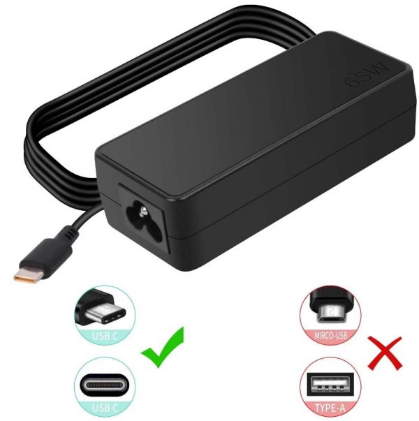 65W AC Charger for Lenovo ThinkPad- TYPE C (NEW) - Image 3